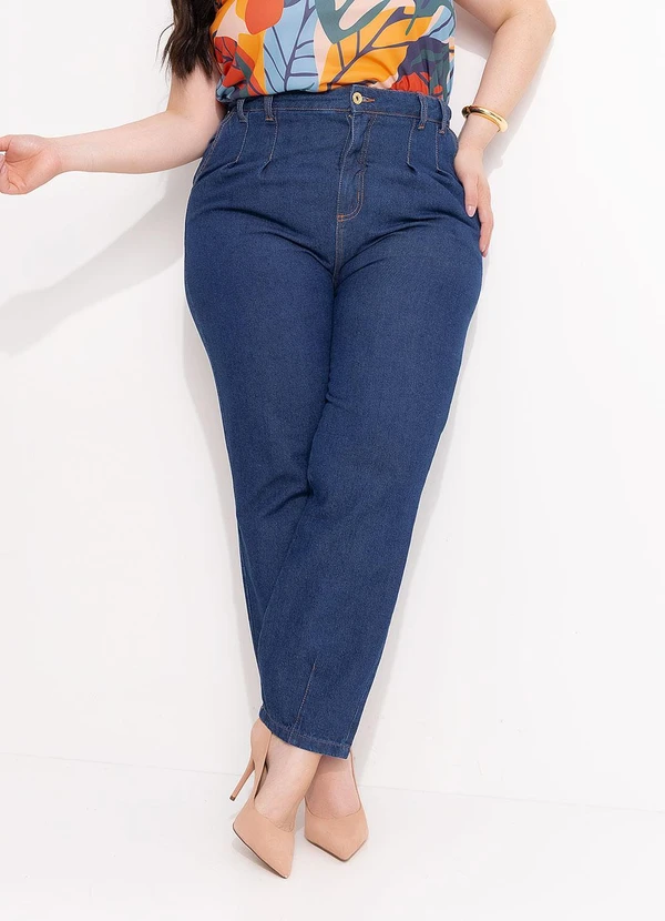 Marguerite - Calça em Jeans Escuro Mom 3