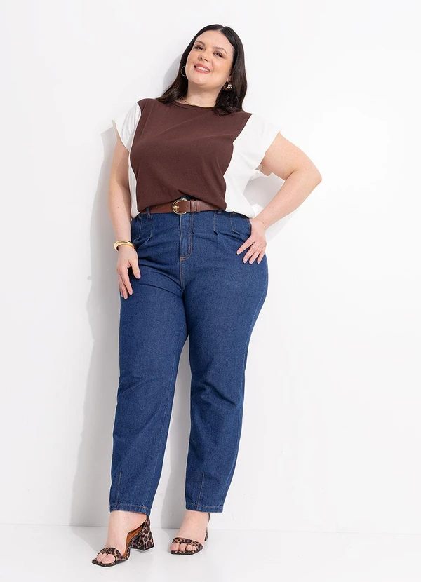 Marguerite - Calça em Jeans Escuro Mom 8