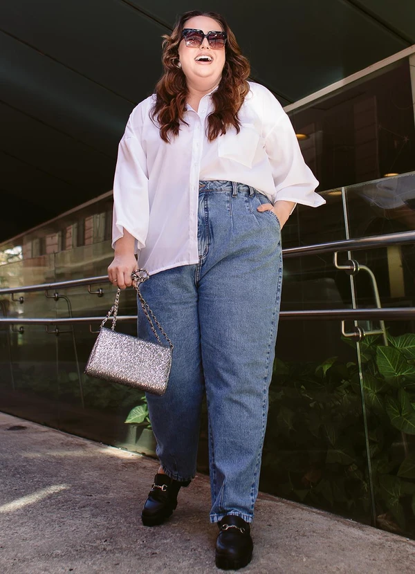 Marguerite - Calça em Jeans Médio Mom Jeans 11