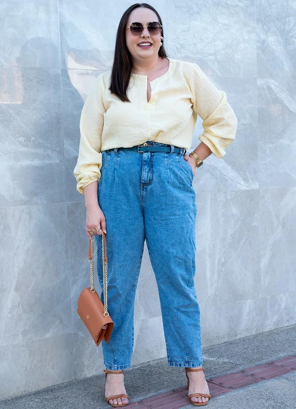 Marguerite - Calça em Jeans Médio Mom Jeans 12