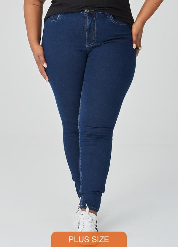 Malwee Plus - Calça Feminina Jeans Plus Azul