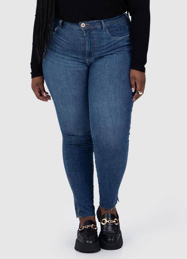 Malwee Plus - Calça Feminina Skinny Plus Azul