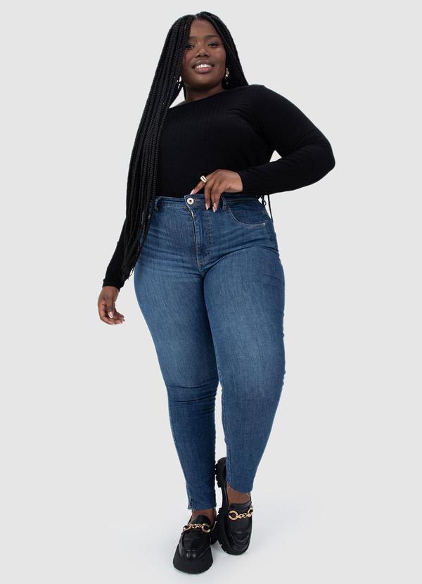 Malwee Plus - Calça Feminina Skinny Plus Azul 3