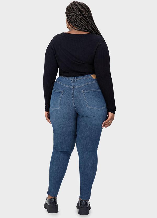 Malwee Plus - Calça Feminina Skinny Plus Azul 4