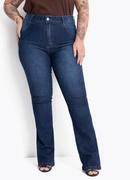 Cal�a Jeans Azul Escuro com Elastano Flare