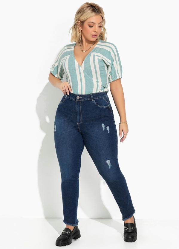 Sawary Jeans - Calça Jeans Azul Escuro em Jeans 3