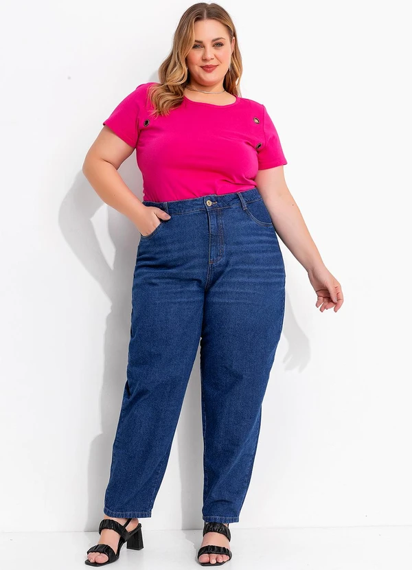 Marguerite - Calça Jeans Azul Escuro em Jeans 5