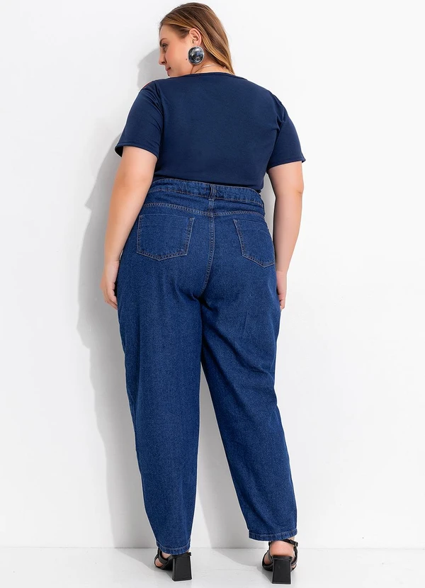 Marguerite - Calça Jeans Azul Escuro em Jeans 4