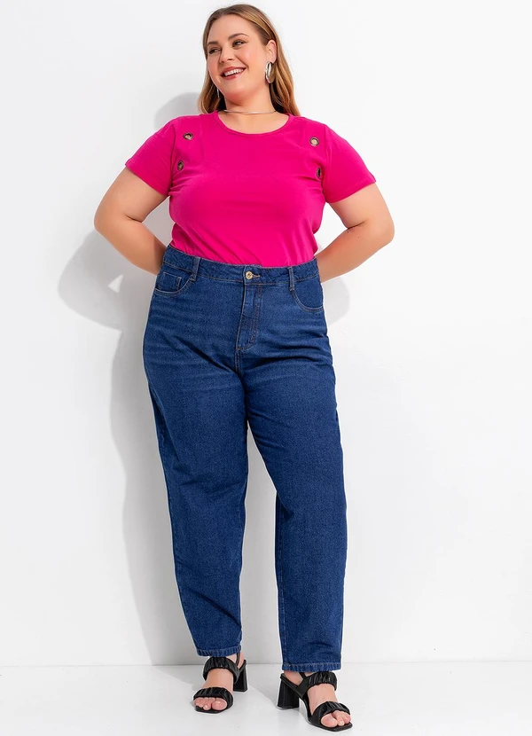 Marguerite - Calça Jeans Azul Escuro em Jeans 3