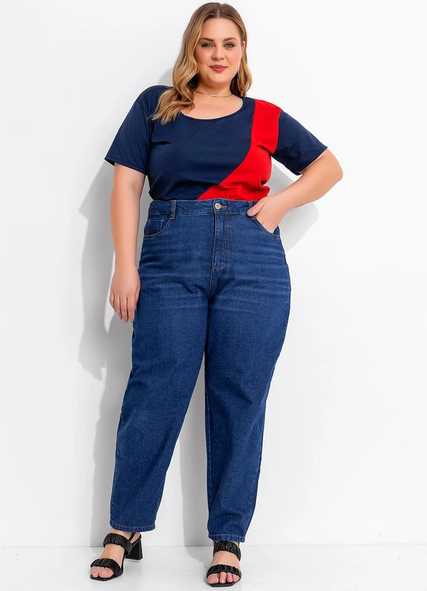 Marguerite - Calça Jeans Azul Escuro em Jeans 2