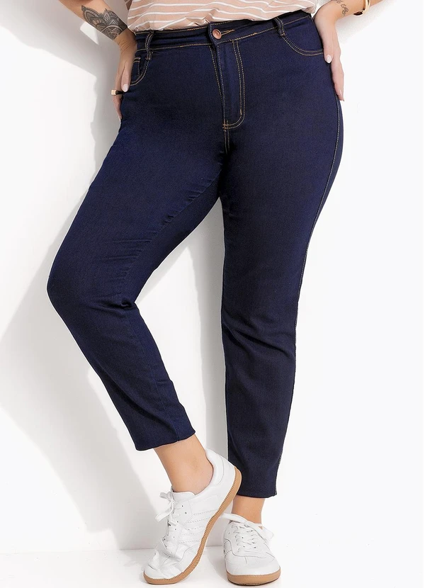 Marguerite - Calça Jeans Azul Escuro em Jeans