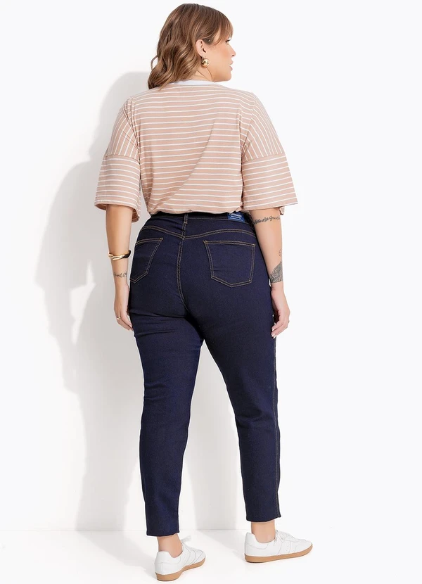 Marguerite - Calça Jeans Azul Escuro em Jeans 5