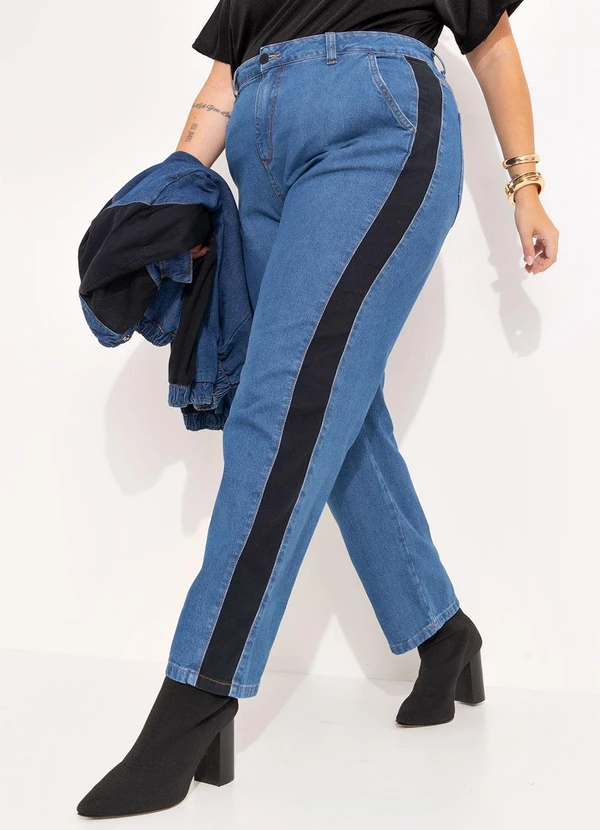 Marguerite - Calça Jeans Azul Escuro em Jeans 6