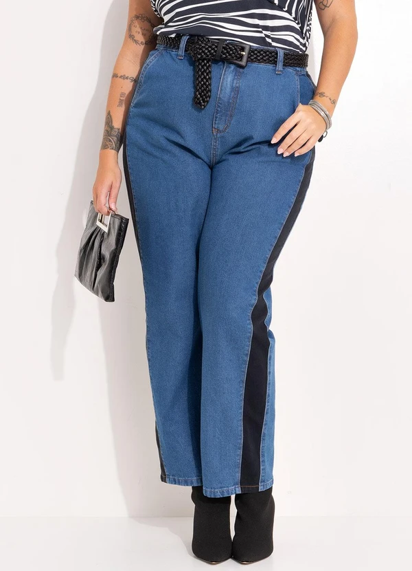 Marguerite - Calça Jeans Azul Escuro em Jeans 7