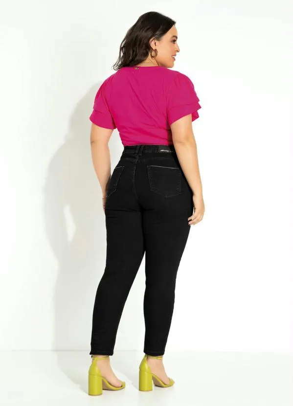 Sawary Jeans - Calça Jeans Black Plus Size Cigarrete Sawary 4