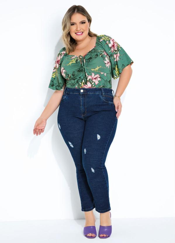Sawary Jeans - Calça Jeans Cigarrete Destroyed Plus Size Sawary 3
