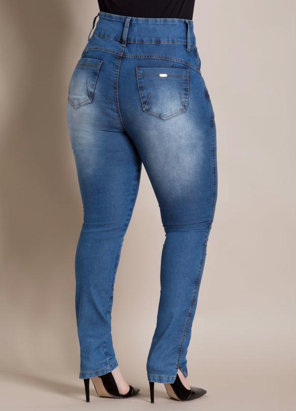 Quintess - Calça Jeans Cintura Alta Cós Largo 2
