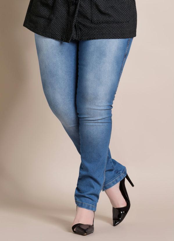 Quintess - Calça Jeans Cintura Alta Cós Largo 3