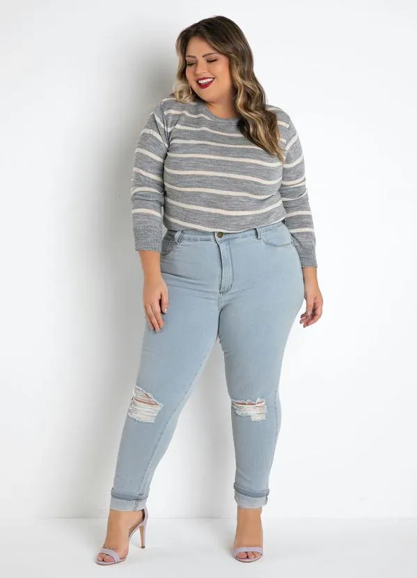 Sawary Jeans - Calça Jeans Clara Cropped Sawary Plus Size 3