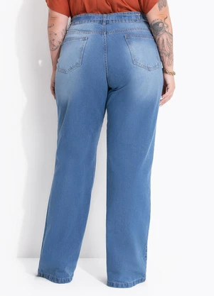 Marguerite - Calça Jeans Claro Reta com Cinto - MARGUERITE