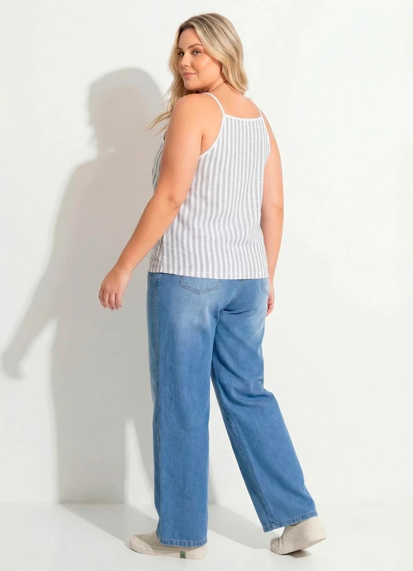 Marguerite - Calça Jeans Claro Reta com Cinto 2