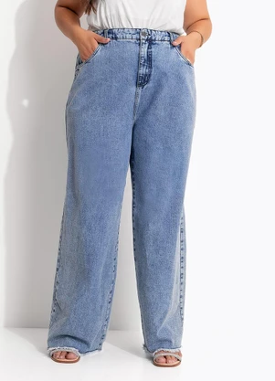 Marguerite - Calça Jeans Claro Wide Leg - MARGUERITE