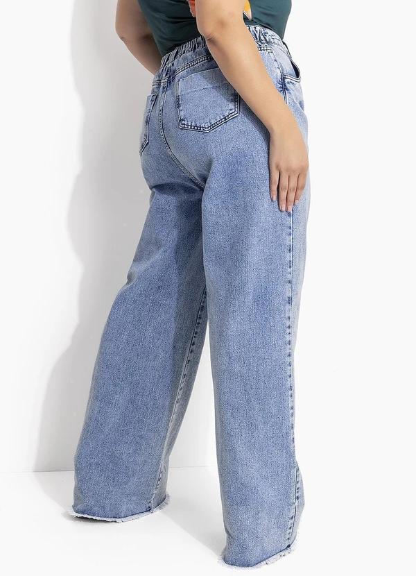 Marguerite - Calça Jeans Claro Wide Leg 5