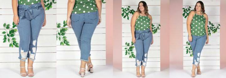 Cal�a Jeans Clochard Destroyed Plus Size