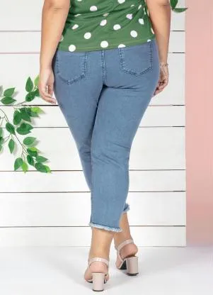 Marguerite - Calça Jeans Clochard Destroyed Plus Size - MARGUERITE