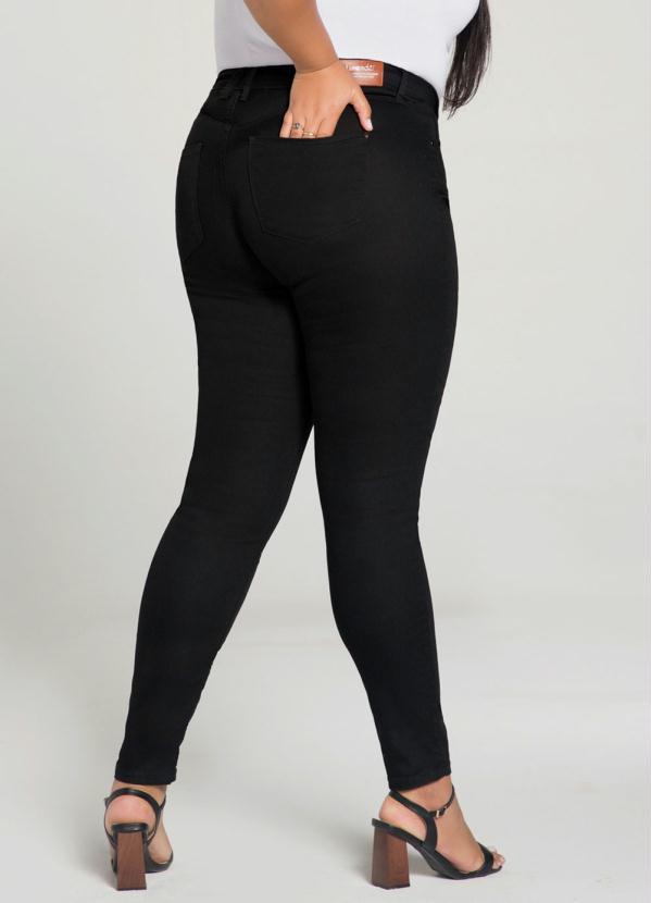 Lunender Mais Mulher - Calça Jeans com Elastano Preto 2