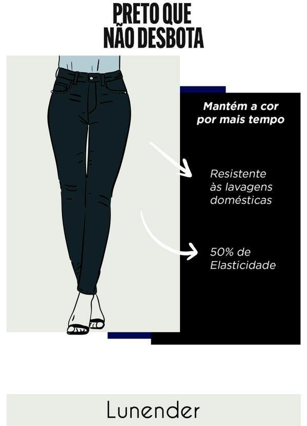 Lunender Mais Mulher - Calça Jeans com Elastano Preto 6