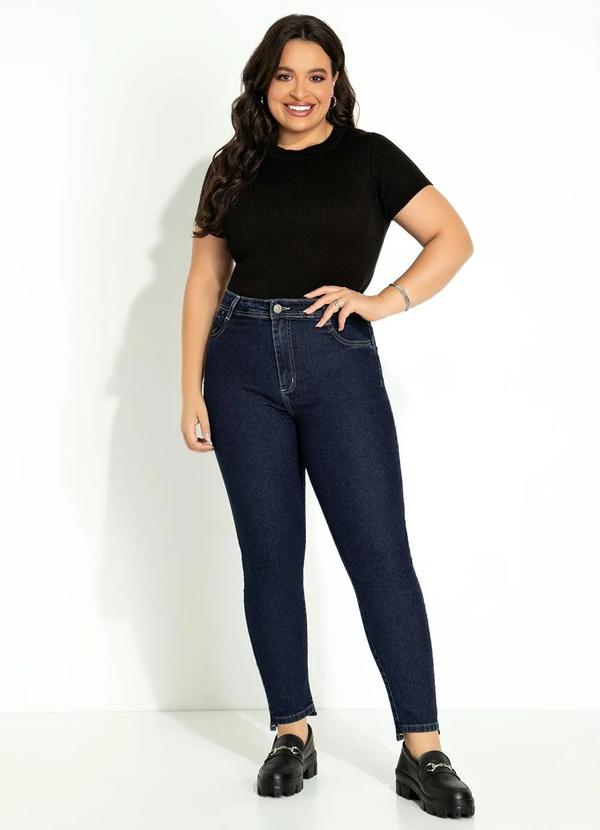 Sawary Jeans - Calça Jeans Escura Plus Size Cigarrete Sawary 4