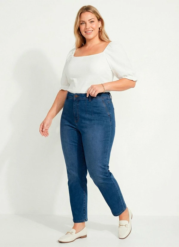 Marguerite - Calça Jeans Escuro Skinny Cintura Alta 3