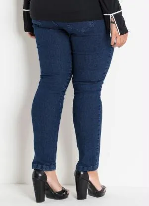 Marguerite - Calça Jeans Plus Size com Efeitos no Joelho - MARGUERITE