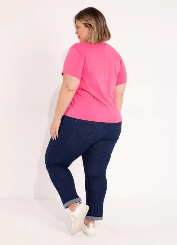 Marguerite - Calça Jeans Plus Size com Efeitos no Joelho