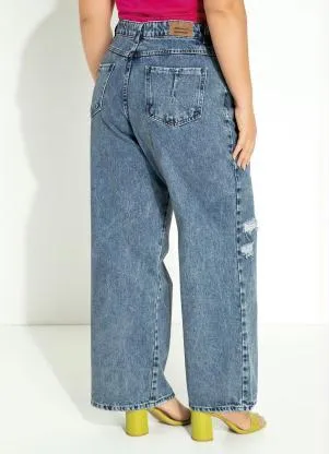 Sawary Jeans - Calça Jeans Plus Size Wide Leg Sawary - SAWARY JEANS