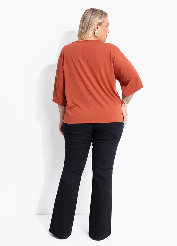 Marguerite - Calça Jeans Preta com Elastano Flare 7