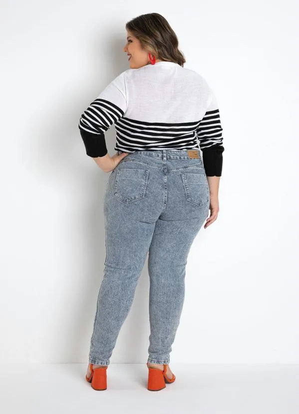 Sawary Jeans - Calça Jeans Push Up Marmorizada Sawary Plus Size 5