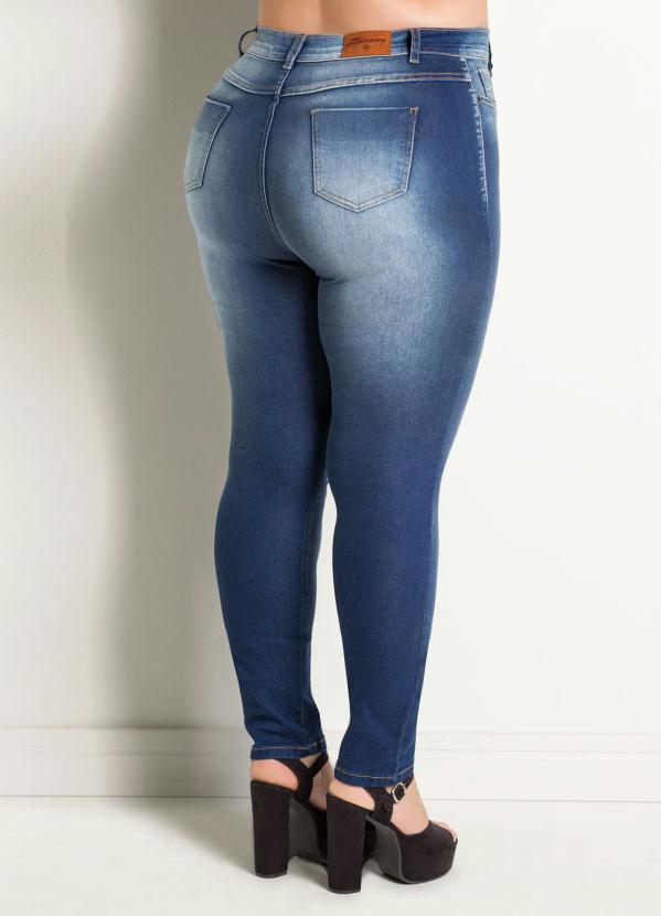 Sawary Jeans - Calça Jeans Sawary Legging Plus Size Azul 7