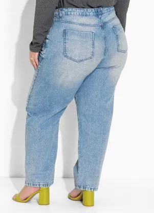 Marguerite - Calça Jeans Slouchy com Bolsos Plus Size - MARGUERITE