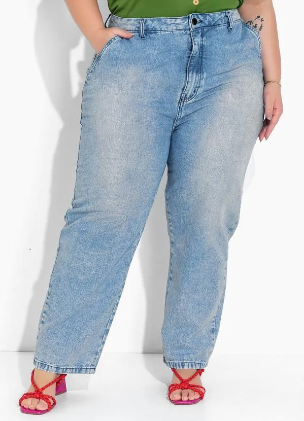 Marguerite - Calça Jeans Slouchy com Bolsos Plus Size 2
