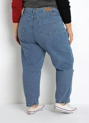 Sawary Jeans - Calça Jeans Slouchy com Rasgos Sawary Plus Size - SAWARY JEANS