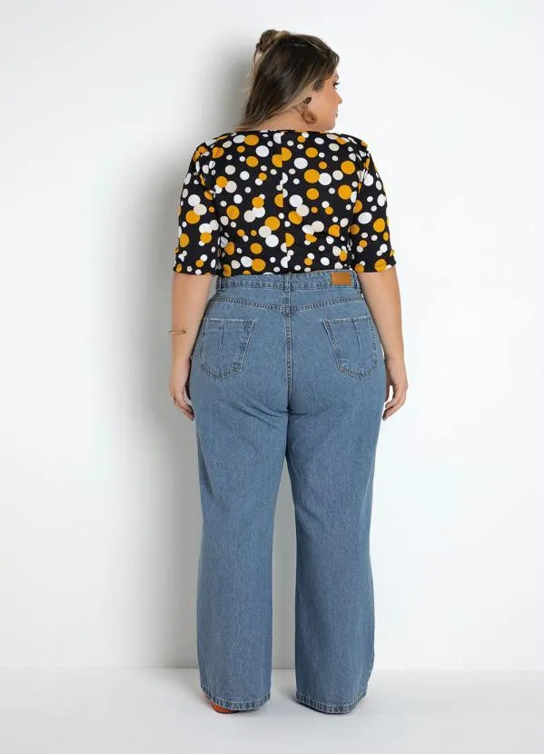 Sawary Jeans - Calça Jeans Wide Leg Sawary Plus Size 6
