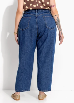 Marguerite - Calça Jeasn Azul Escuro Baggy - MARGUERITE