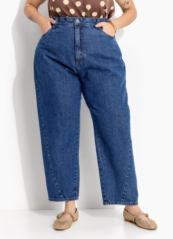 Marguerite - Calça Jeasn Azul Escuro Baggy