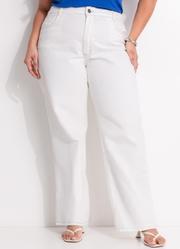 Cal�a Off White em Jeans