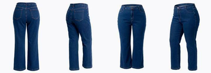 Cal�a Reta Jeans Azul Escuro com Elastano