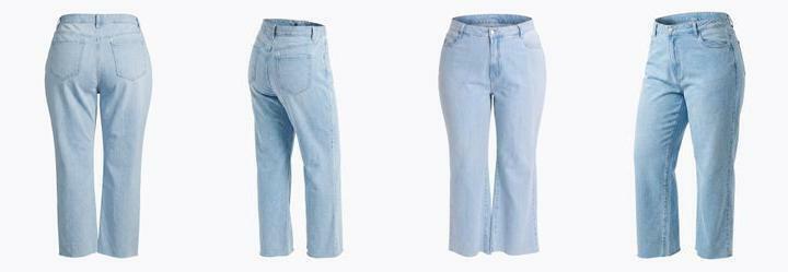 Cal�a Reta Jeans Claro com Barra Desfiada