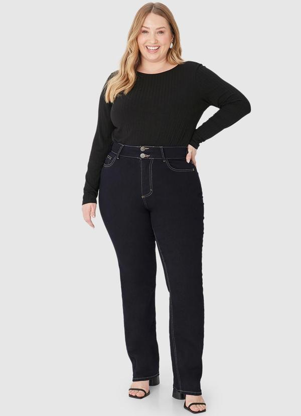 Malwee - Calça Reta Jeans Flex FemininaAzul 3