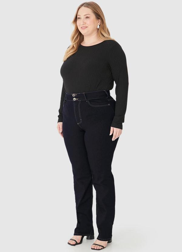 Malwee - Calça Reta Jeans Flex FemininaAzul 4